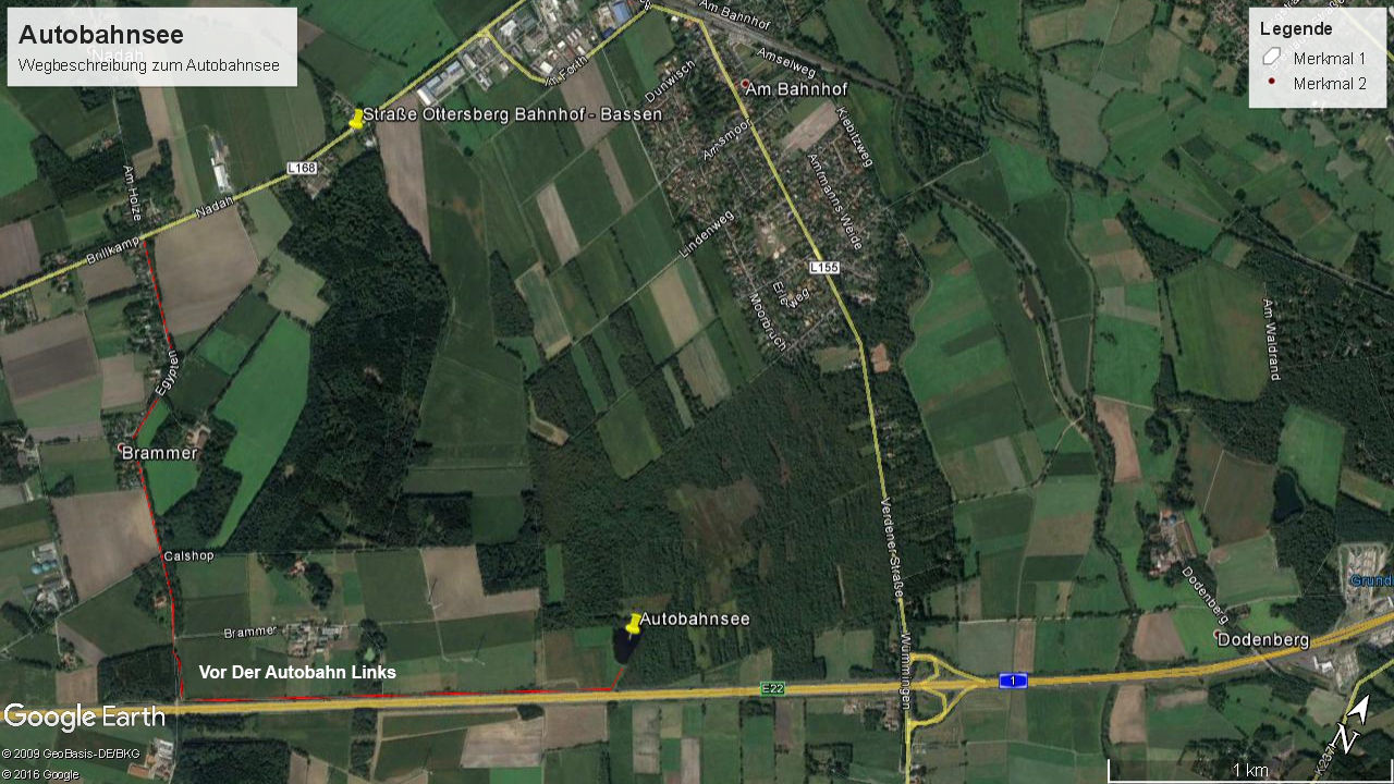 Karte Autobahnsee